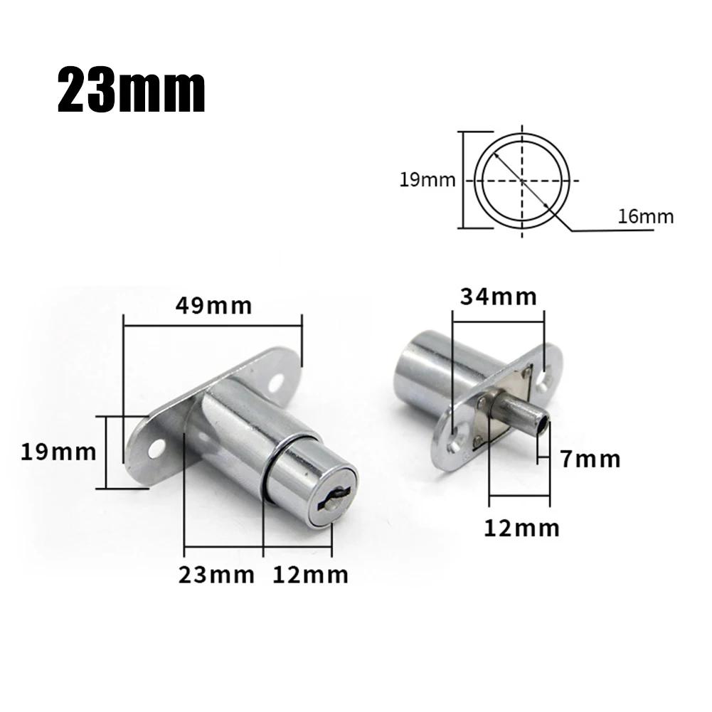 Lock With Keys Home Sliding Door Closet Showcase Furniture Cylinder Head Plunger Wardrobe Cupboard Lock Sliding Door Lock Buckle