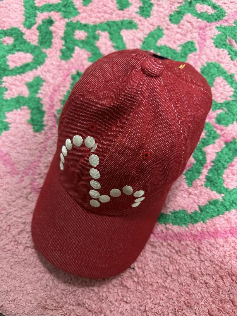 

[USED] EVISU Cap with Embroidered Seagull Logo, Red, Velcro