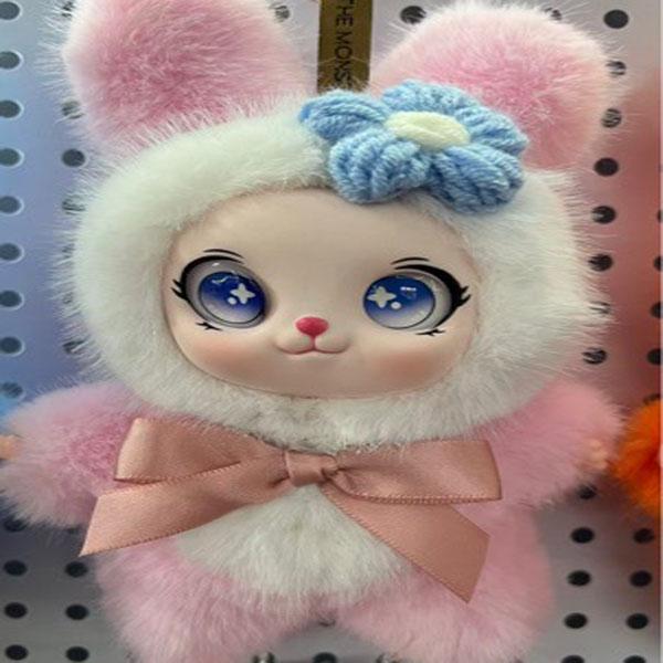 18cm Plush Rabbit Cat Keychain Cute Bag Charm 18cm Soft Stuffed Toy Gift for Girls Women