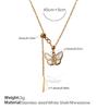 Beautiful Niche Design Double-Layer Pendant Necklace Stainless Steel Gold-Plated Love Pendant Necklace Women