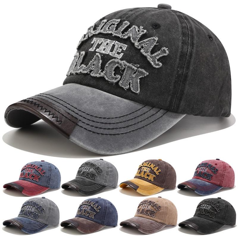 New Patchwork Washable Baseball Cap Men Women Letter Sunhat Unisex Outdoor Sports Snapback Fishing Travelling Baseball Hat