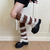 Elegant Ribbon Lace Leg Warmers Breathable Fabric Soft Yarn Stretchy Boot Cover For Homewear And Outfits