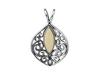 Silver Bird Pendant with Amber Women' Oxidized Hummingbird Pendant 925
