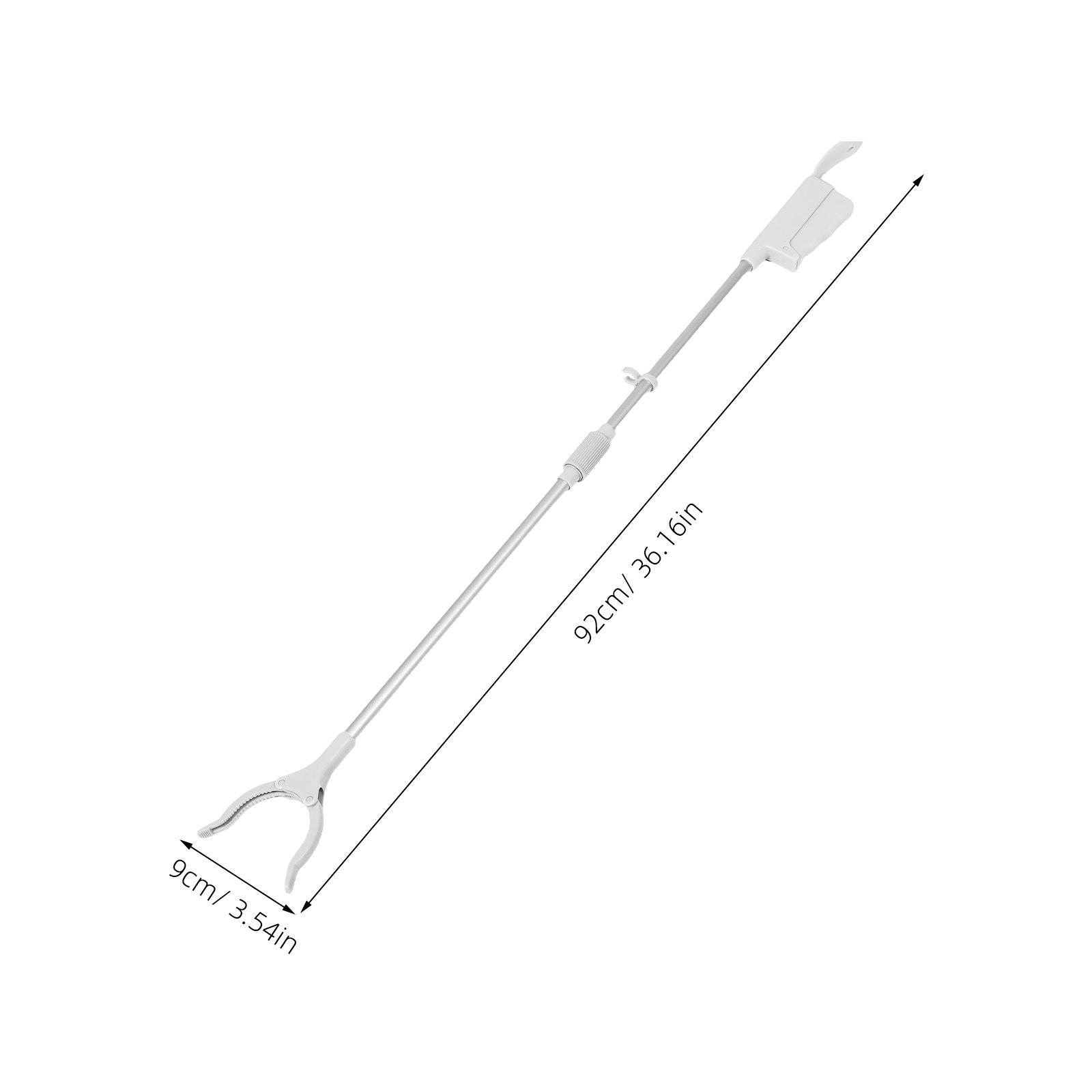 Multifunctional Garbage Grabber Reacher Tool Foldable Long Handle Pickup Stick For Seniors Sanitation Clamp Litter Collection белый