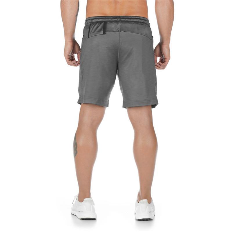 Crazy Muscle Sports Shorts Herren Mesh Schnelltrocknend Atmungsaktiv Laufhose mit Reißverschlusstasche Fünfviertelhose