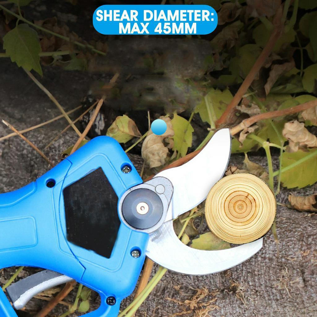 21V Wireless Electric Rechargeable Scissors Shears Tree Garden Pruning Tool Branches Pruning Tools With 2 Li-ion Battery 220V