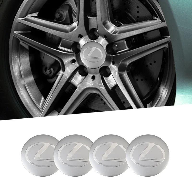 

4pcs 56mm Car Wheel Center Hub Cap Stickers Styling For Lexus Fsport RX330 IS250 Ct200h ES300h RX350 IS300h NX300h RX400h ES350 срібний