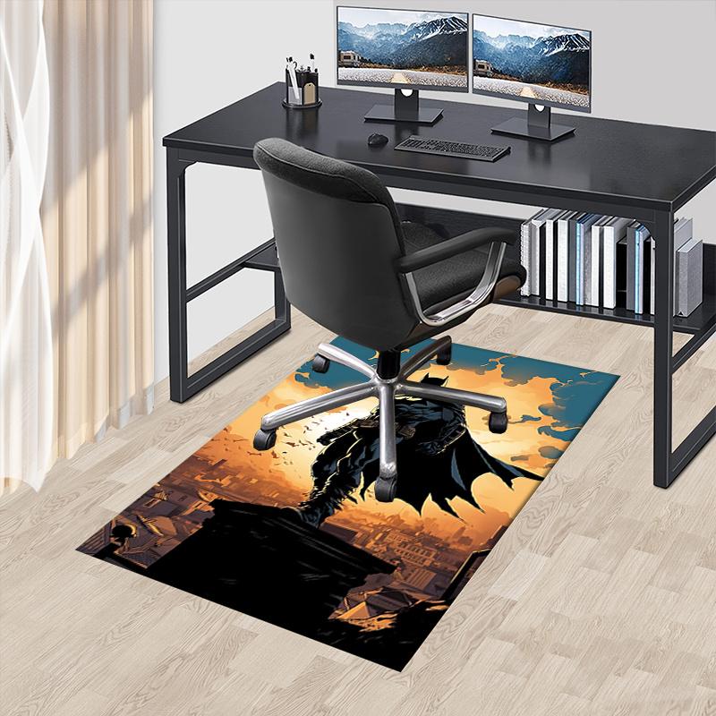 

Batman,Gotham City Office Carpet Chair Mats, Home Decor Dormitory Floor Protector With Anti-Skid Backing, Large Area Coverage, Christmas Dec 60cm by 90cm