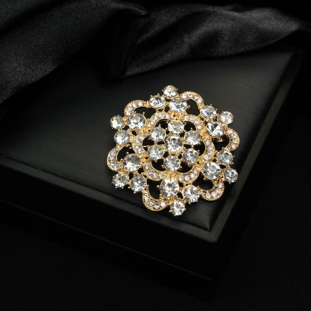 Gold & Diamond Vintage Butterfly Brooch - Versatile Women's Pin Jewelry