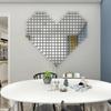 100pcs Acrylic Mirror Circle square Wall Sticker Bedroom Wedding Decoration Heart shaped raindrops Art Wall Decals Home Decor