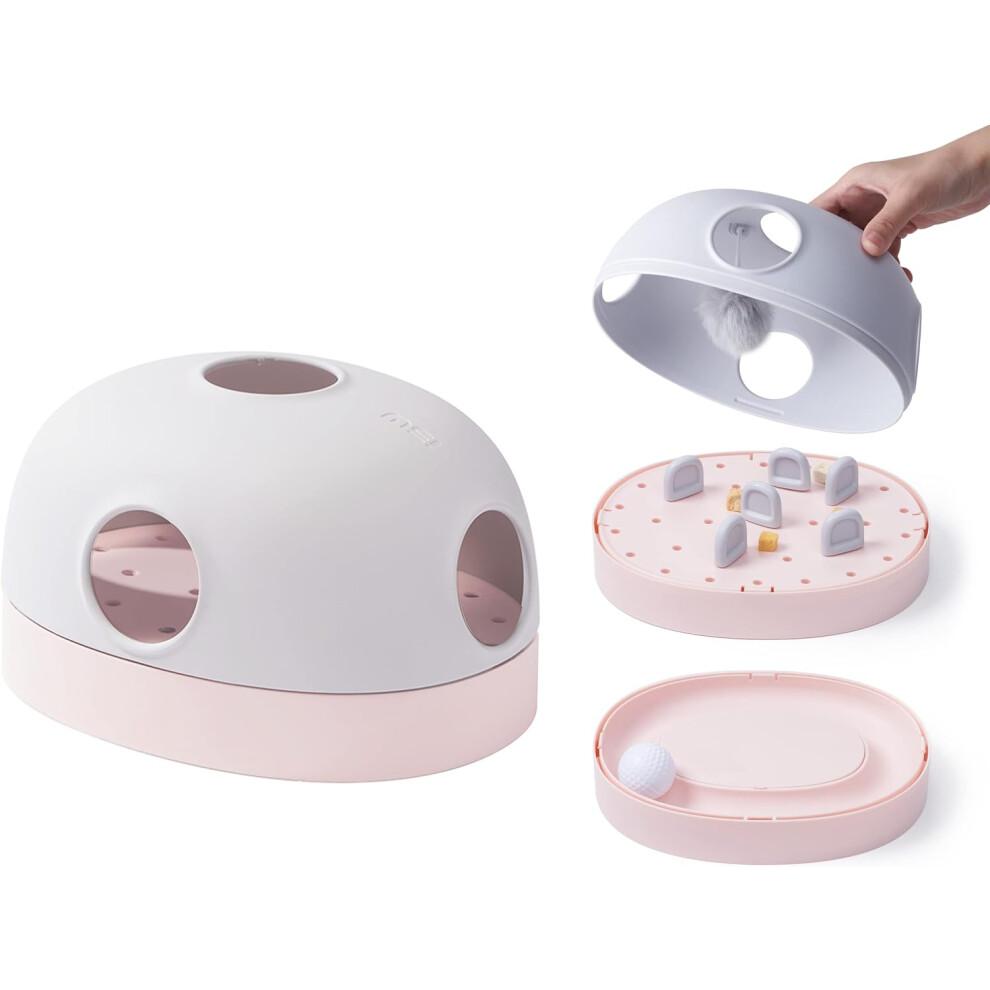3-In-1 Interactive Cat Toy, Designed For Enhanced Mealtime And Exercise, Obstacle Maze Mode With Safe Durable Materials For Cats To Stimulate Senses A