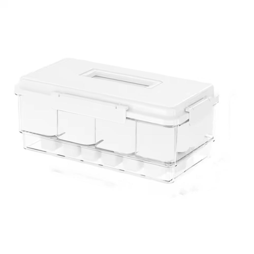 

Пищевой контейнер для хранения свежих продуктов 4 отделения Контейнер для хранения в холодильнике Хранение овощей белый