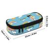 Pencil Case High Capacity Easy Open Zipper Wear Resistant Polyester with Main Compartment Mesh Pocket and Pen Slots for Boys Girls