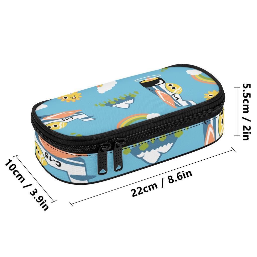 Pencil Case High Capacity Easy Open Zipper Wear Resistant Polyester with Main Compartment Mesh Pocket and Pen Slots for Boys Girls