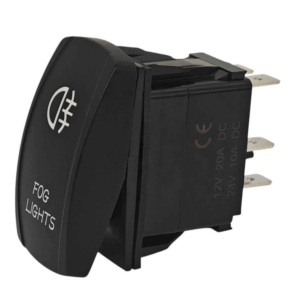 2 Stück Nebelscheinwerferschalter 12-24V Ein/Aus, LED Schnappschalter