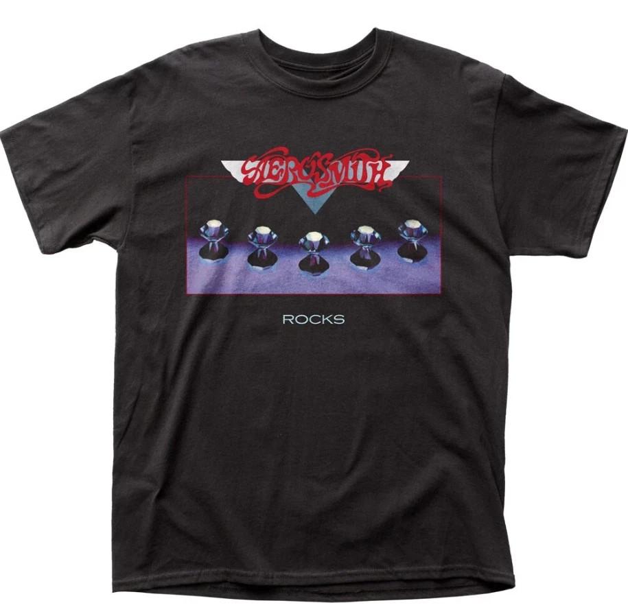 Aerosmith Rocks Classic Rock Band T-Shirt Unisex T-Shirt Graphic Tee L