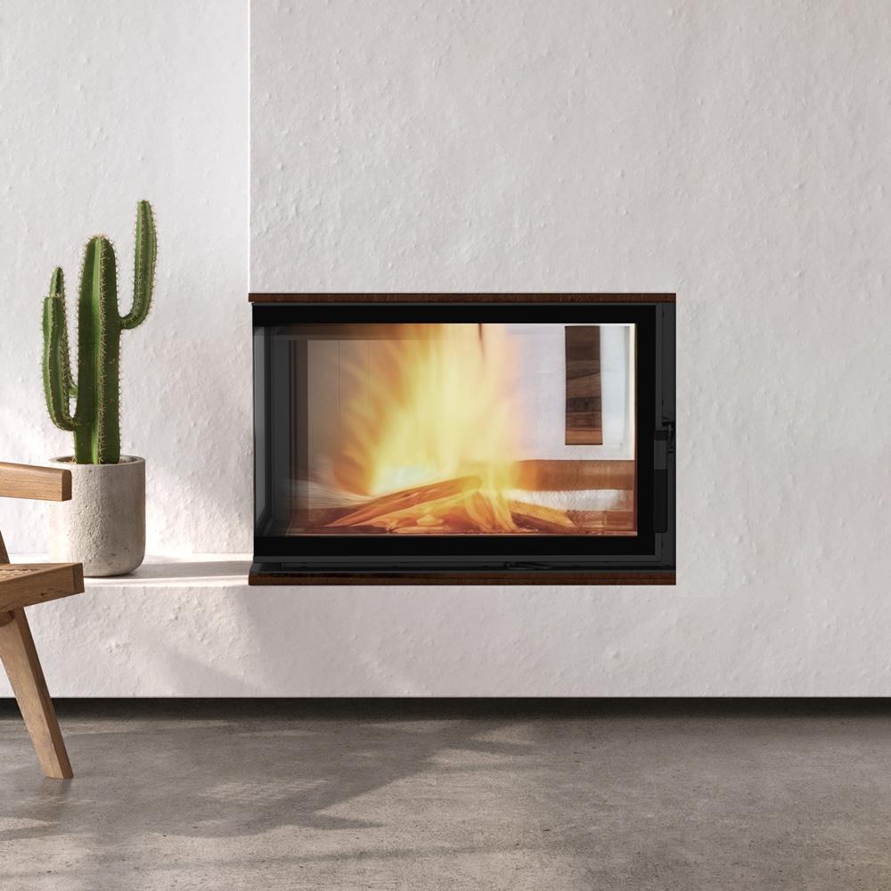 Luft Kamineinsatz KRATKI FLOKI S Links 8kW Rückgewinnung Stahl SET