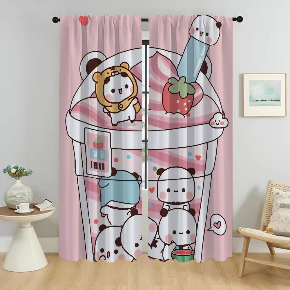 Bubu and Dudu Curtains for Living Room Curtain Shades Partition Halloween Decoration Kitchen Curtains 2 Pieces Tulle for Bedroom