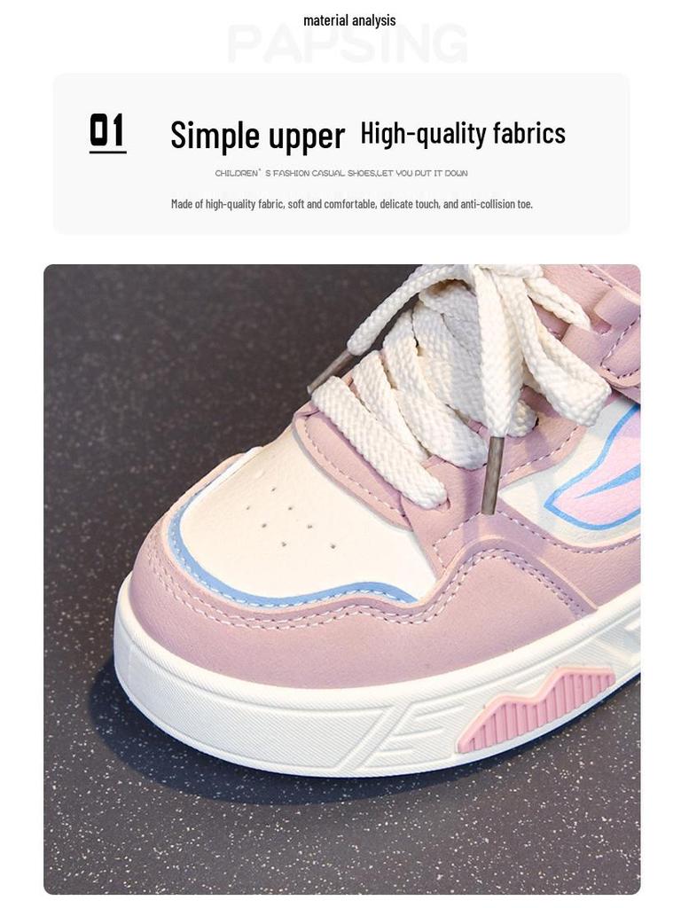 2025 Unisex Kids' Korean-Style Winter Skate Shoes | Toddler Warm Two-Layer Thick Soles | Casual Children's Fashion