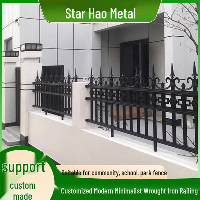 Современные минималистичные кованые перила для двора, мансарды, террасы, балкона и забора