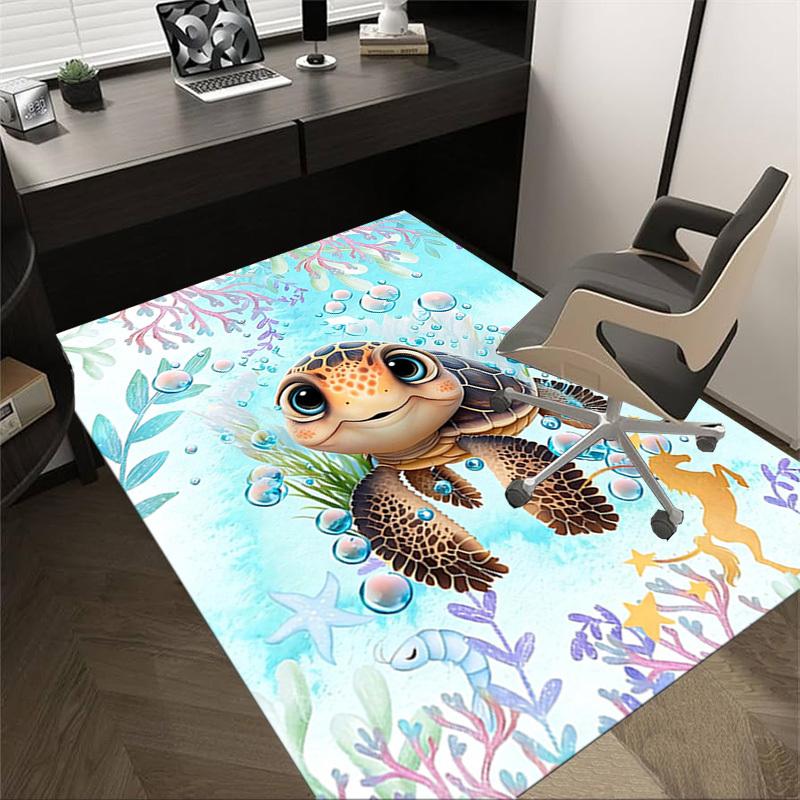 1PC turtle ocean Non-Slip Floor carpet, Office, family, bedroom, Studio - Large Area Rug,Decorative Mat, Longlasting Material-C0485 60cm by 90cm