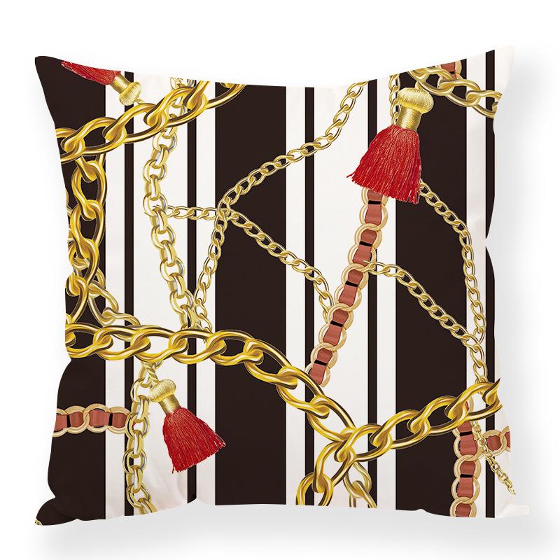 Retro Animal Chain Mixed Elements Digital Printing Pillow Case Car Waist Pillow