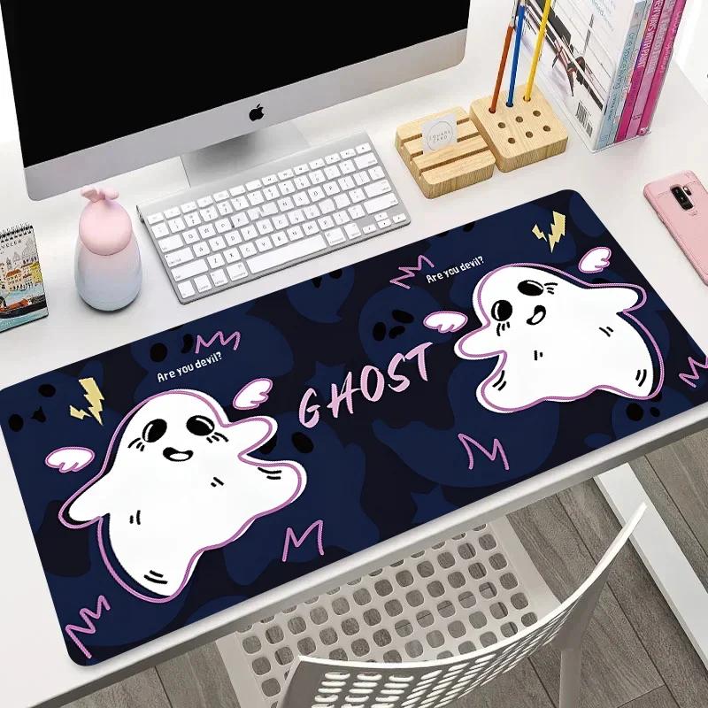 XXL 900x400x4mm Mouse Pad DeskMat Rubber Ghost Mouse Pad Large Keyboard Mousepad Kawaii Room Decoration Carpet Desk Accessories