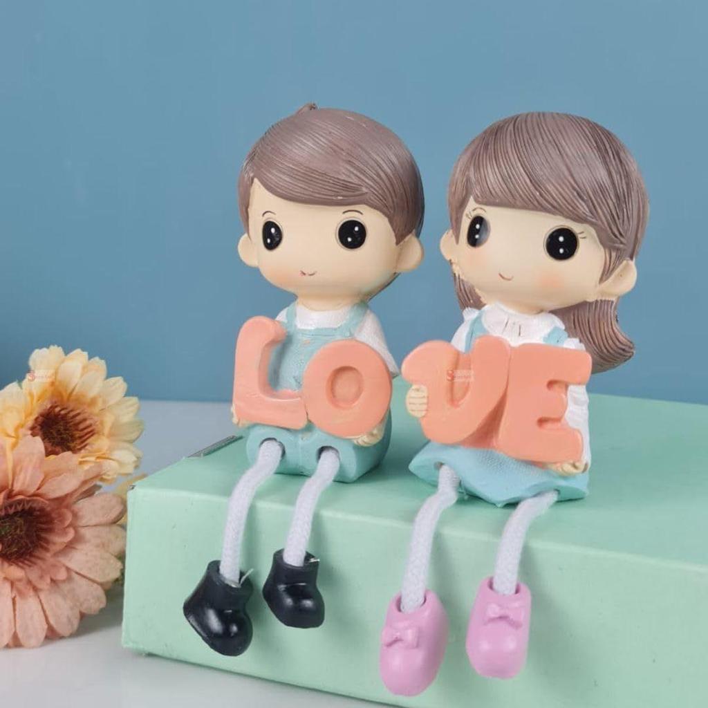 1 Set Hanging Legs Romantic Couple Showpiece | Cute Boy &Girl | Gift for Him/Her, Mother's Day,Home Décor, Living Room,