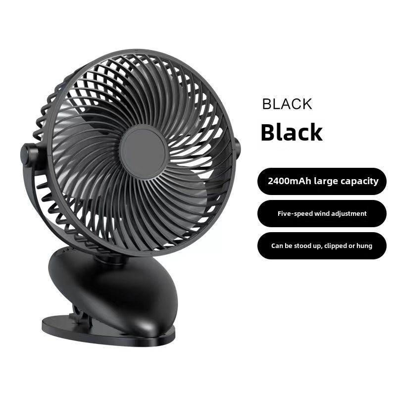 High-Power USB Clip Fan with Automatic Oscillation