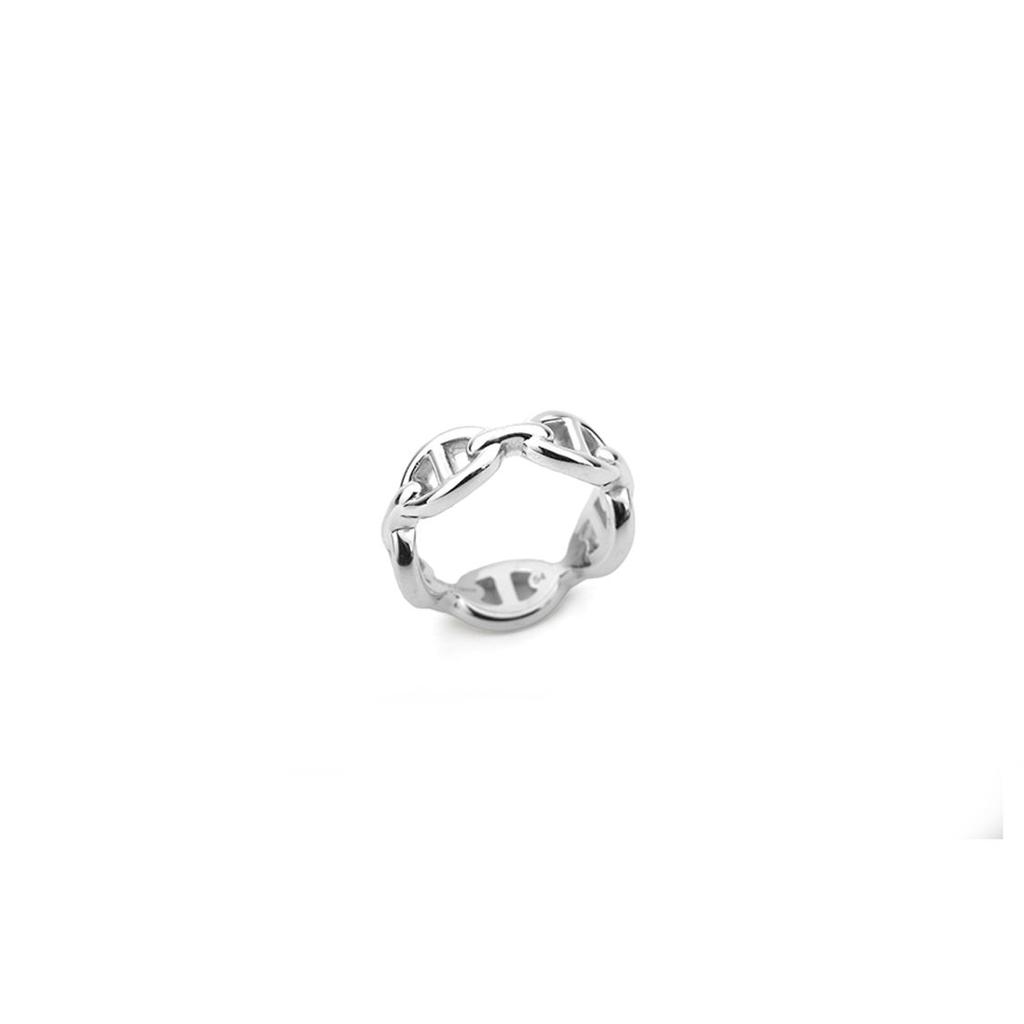 Hermes Anillo Chaine DAncre Enchainee Anillo para mujer Plata H109507B