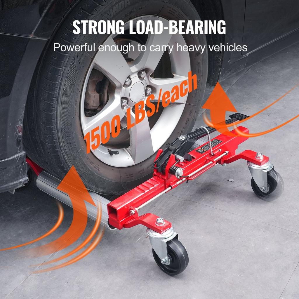 Wheel Dolly Heavy Duty Vehicle Positioning Tire Car Lifter 1500Lbs 2 Pack
