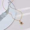 Cute Small Turtle Zircon Enamel Pendant Necklace Stainless Steel Chains Simple Animal Choker Jewelry Party Gift For Women Girls