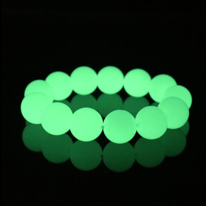 Świecąca w ciemności bransoletka dla par - Fluorescencyjny kamień Nocna Perła dla mężczyzn i kobiet