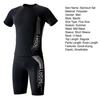 Men Swimming Shorts Water Sport Top O Neck Short Sleeve Slim Fit Elastic Breathable Quick-drying Striped Knee Length Pants Surfing Wading Sports