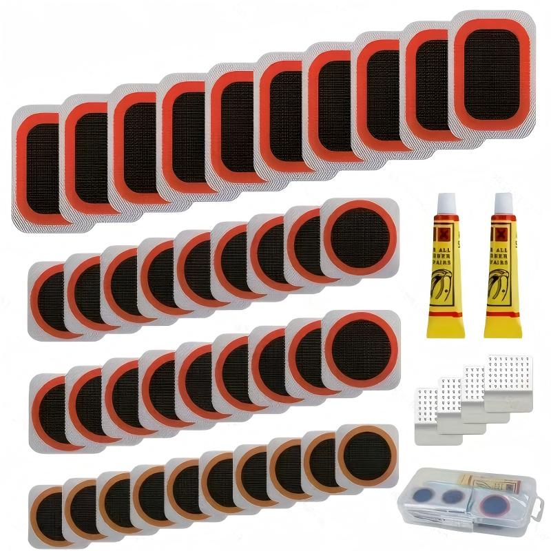 108pcs Parts Bicycle Tire Repair Kit, Tire Repair Kit for Motorcycles Off-road Vehicles Inner Tire Air Chamber Repair Tools Kit