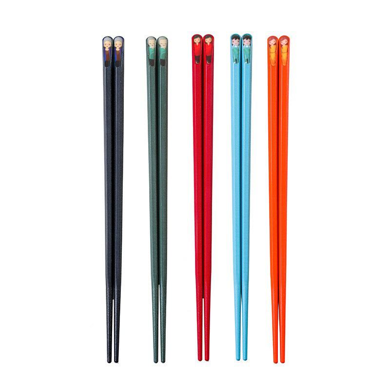 Family Anti-mold Alloy ChopsticksOne Chopstick Per Person One Chopstick Gift Box Colorful Chopsticks