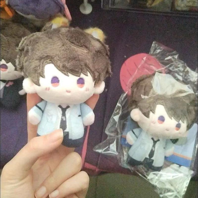 10cm Anime Spiel Liebe und Deepspace Kawaii Cosplay Weiche Baumwollpuppe Seestern Körper Caleb Geburtstagsreihe Mini Spielzeugfigur Geschenk für Fans