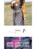 Deep Blue Patchwork Chinese-Style Slim Fit Dress for Women, Spring/Summer 2026, Tibetan Green Design.