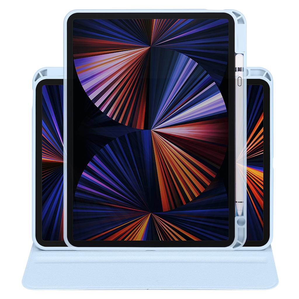 For iPad Pro 13 (2025)/13 (2024) Case Rotating Stand Leather+Acrylic Tablet Cover