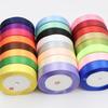 1Roll 0.8IN x 25 Yards 2CM Solid Satin Ribbons DIY Gift Wrapping Bridal Bouquets Single Face Ribbons Cake Packaging