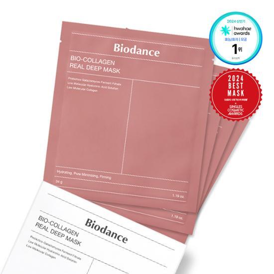 

[Превышение 7 миллионов копий] Biodance Bio Collagen Real Deep Mask, 4 листа, корейская упаковка масок 4 pieces of collagen