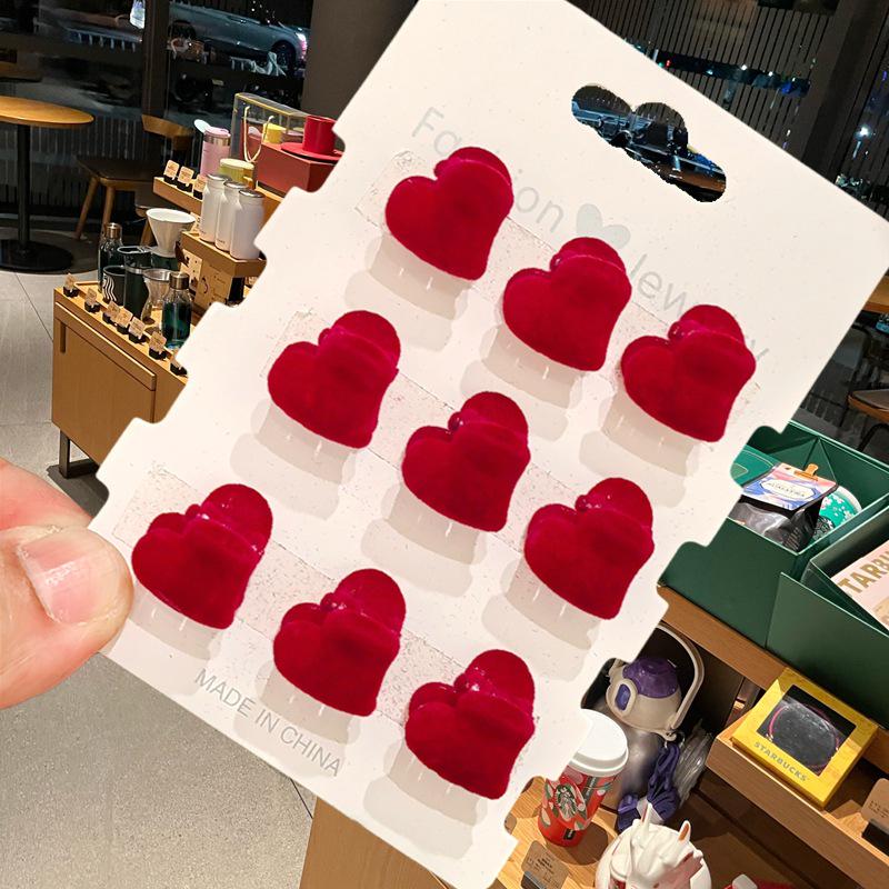 2024 Neue Herbst/Winter Beflockte Schleife Krallenklemme, Damen Haarspange für Pony