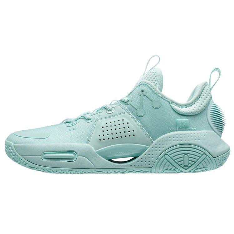 Li Ning All City 9 V1.5 Basketball Shoes Men's Low Top Water Wave Green ABAR077-11