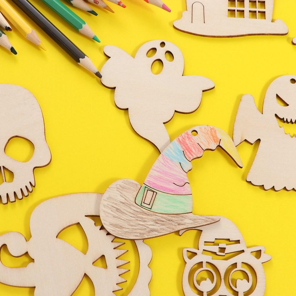 12pcs Pumpkin Head Witch Spider DIY Paintings Made Decorations  Home Decor