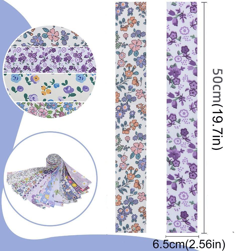 40PCS Colorful Printed Patchwork Fabric Jelly Roll Sewing Material Fabric  Sewing