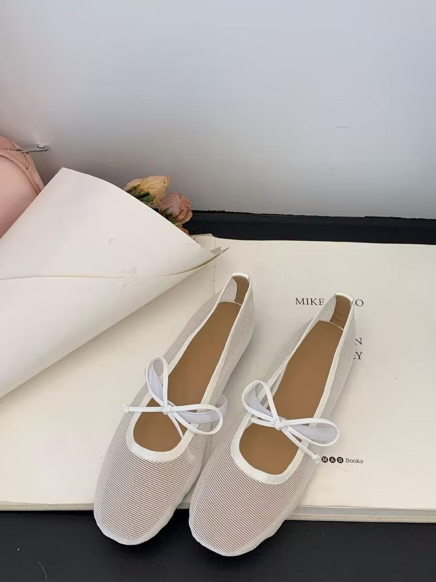 

In the summer of 2025, the new bag head strap fishing net flat-soled sandals are hollowed out, fashionable and comfortable, Roman shoes, women s singl 35 белый