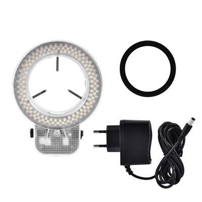 Mikroskopická kamera 144 LED korálků Světelný zdroj Jas Nastavitelný prstenec lampy
