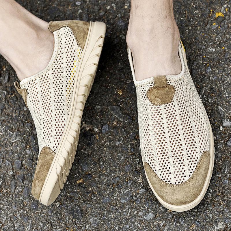 2025 Men's Breathable Mesh Slip-On Casual Shoes – Soft Sole, Large Sizes Available