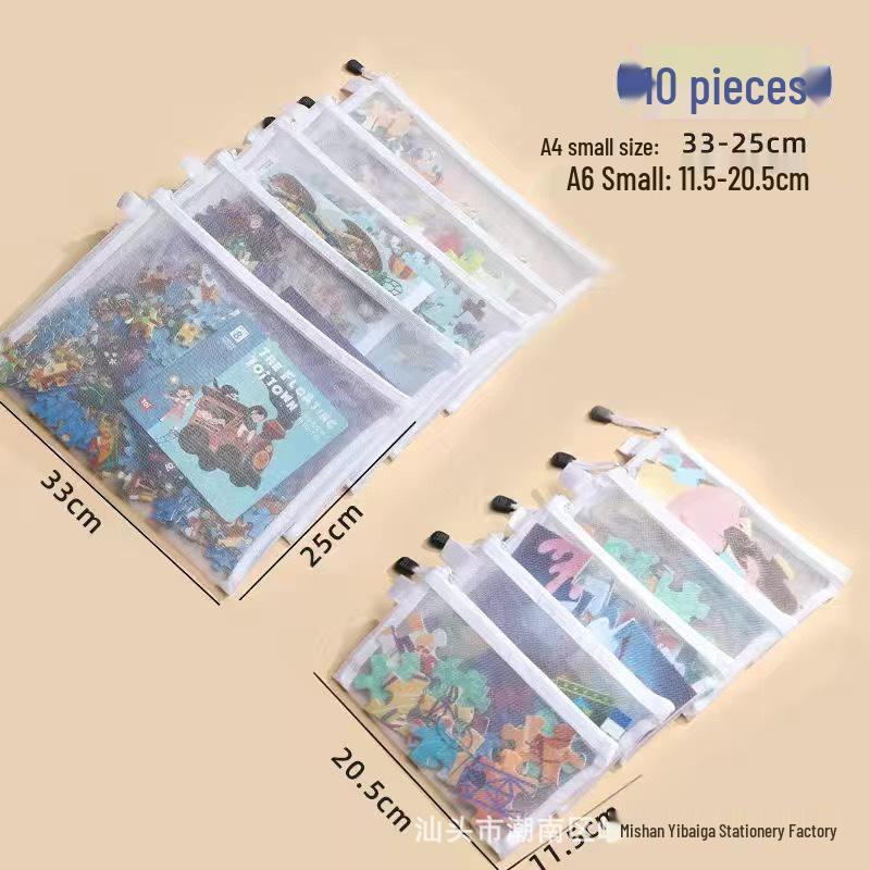 Lego Storage Bag for Children's Building Blocks, Transparent with Zipper