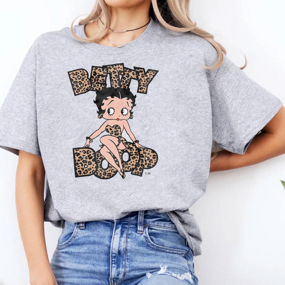 Betty Boop Sexy Style Series Printed TShirt Betty Boop Lover Gift Tee Women Cotton Short Sleeve Classic Cartoon Shirt